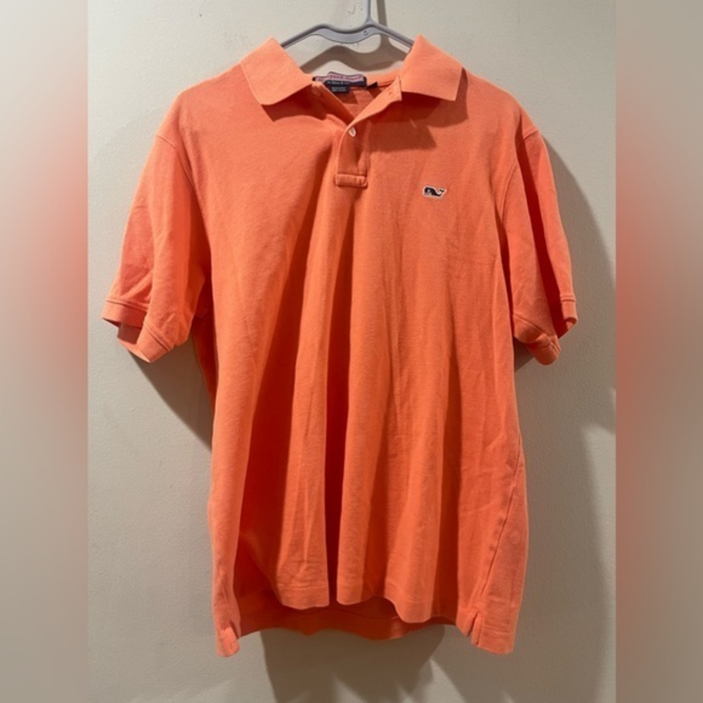 Vineyard Vines Polo Shirt Shep & Ian Short‎ Sleeve Orange Size Small